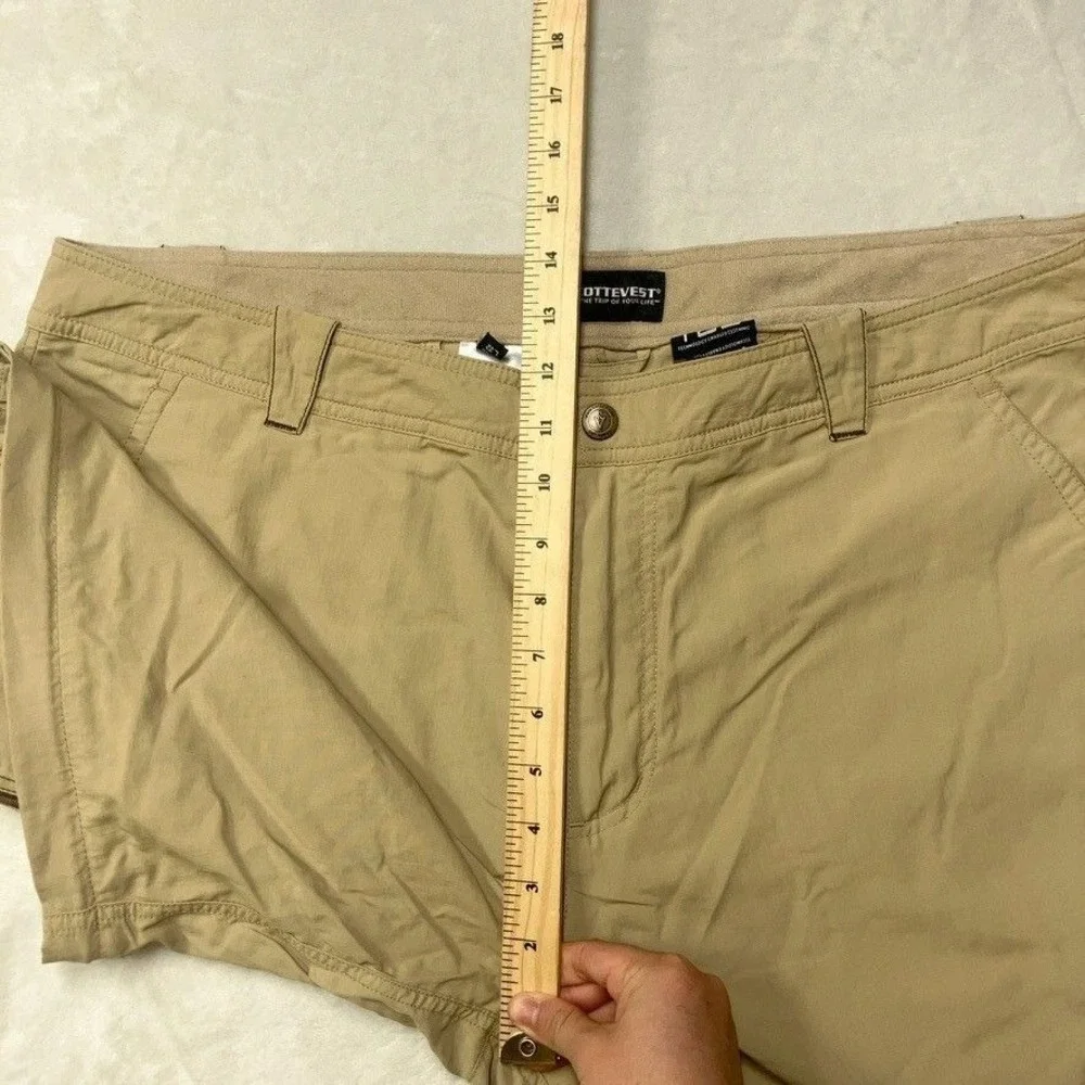 SCOTTeVEST Shorts Mens 40 Beige Tan TEC 8 Pockets Nylon Outdoor Hiking Tactical